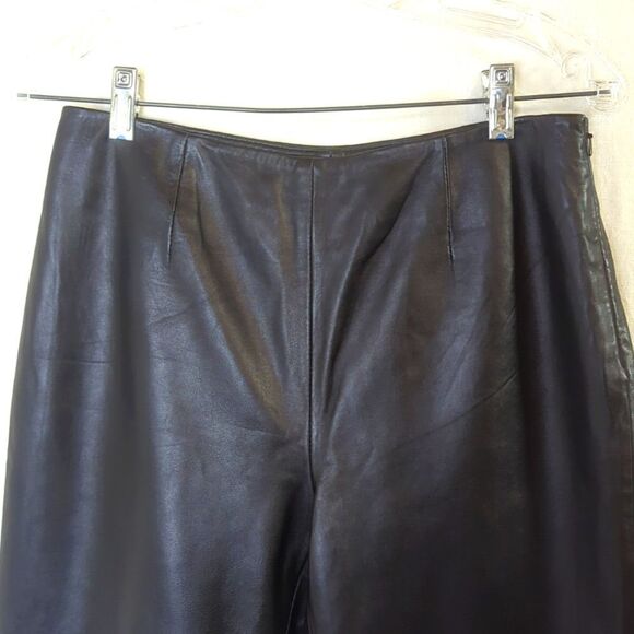 Genuine Black Lambs Leather Pants Size 4 - Picture 7 of 9